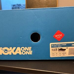Hoka One One Clifton 7 Wide Shoe Box Blue